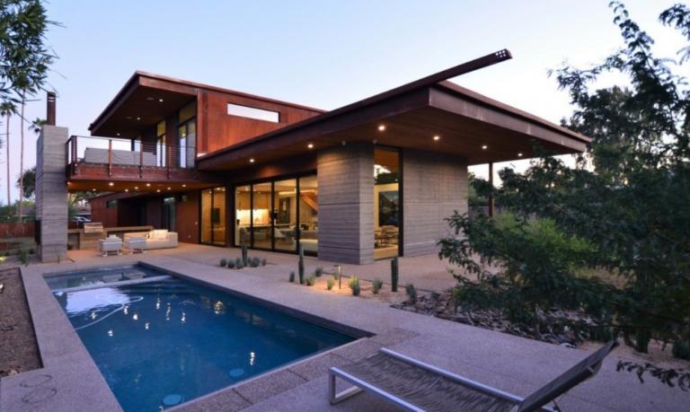 Pre-finished Cedar Wood Ceilings And Soffits Add Warmth To This Modern ...